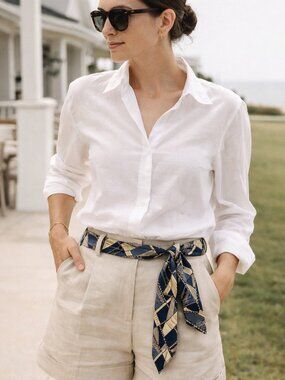 Art-Inspired Silk Festival Tie Polifroni Milano Navy Gold Geometric Coastal